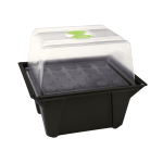 Propagation tray with transparent humidity dome, ideal for seed germination and plant propagation.